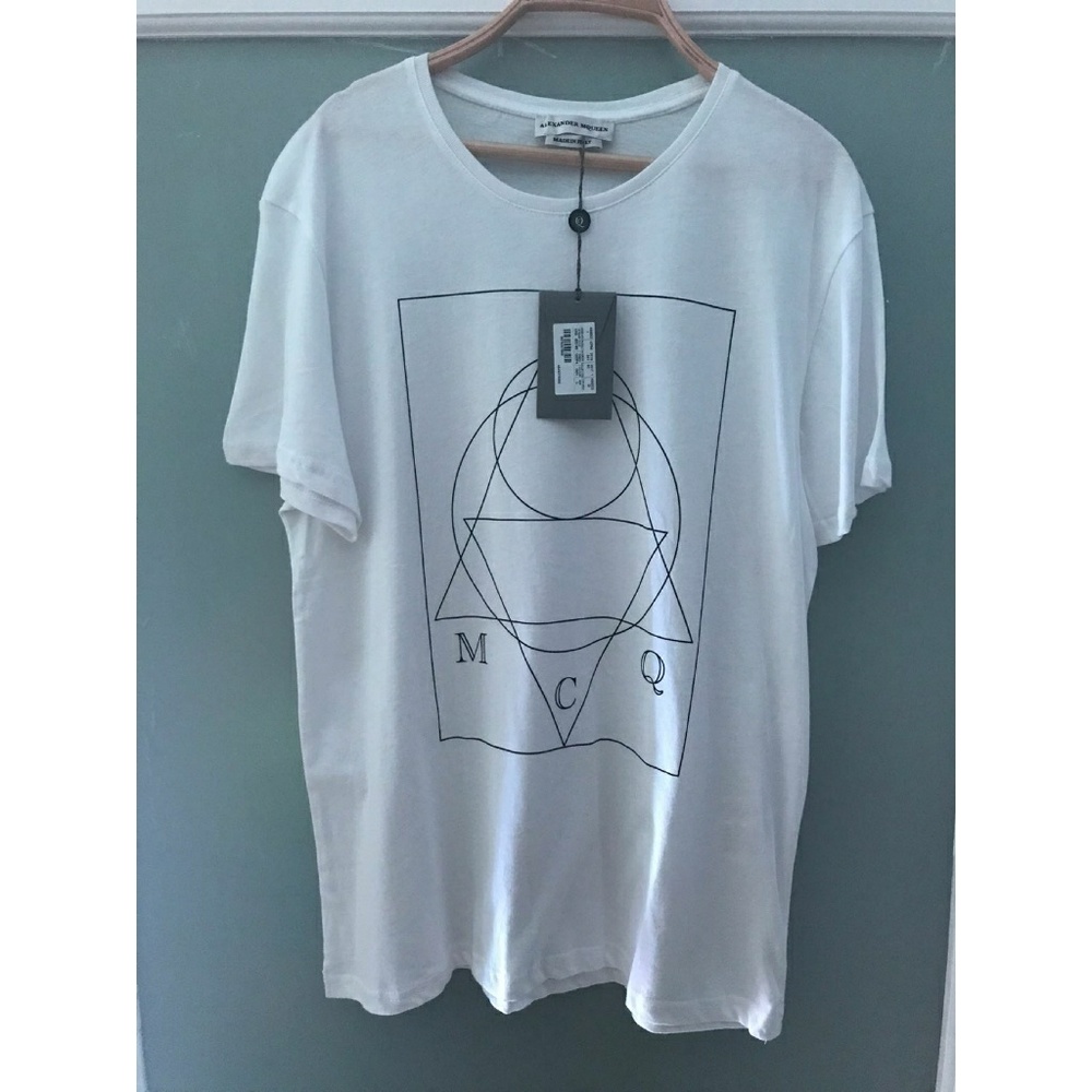 Alexander McQueen t shirt size large L white nwt